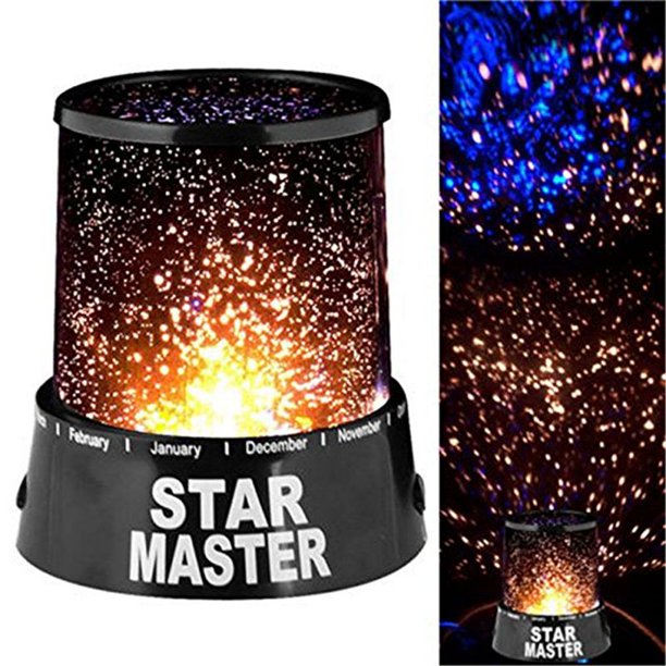 Moon and Stars LED Night Light Projector Battery USB Night Light for Children - Multicolrs