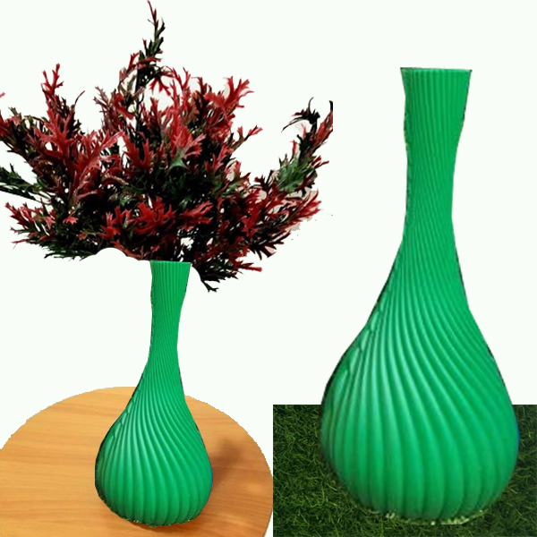 AB325 - Beautiful Self Decoration Flower Pot Plastic Gamla (Without Flowers) - White