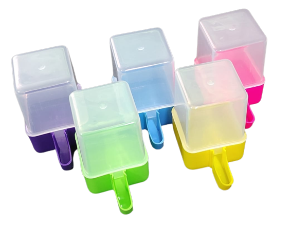 70ml - Water Drinker Cup Square for Parrots Finches Poultry Chicks - Canary - Finches - Gouldians - Budgies