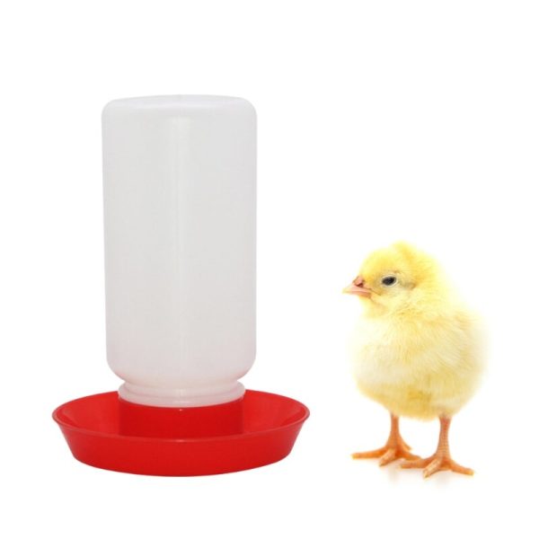 1L Unbreakable Chicken Water Feeder Bowls Chick Drinking Bucket Farm Poultry Bird