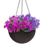 Beautiful Plastic Hanging Planter Flower Pot Hanging Chain Planter- RANDOM Color