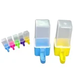 1 Pc Water Drinker Cup Square for Parrots Finches Poultry Chicks – Canary – Finches – Gouldians – Budgies